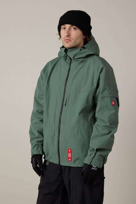 686 Dojo Shell Jacket Men's - Faded Green Crinkle, front
