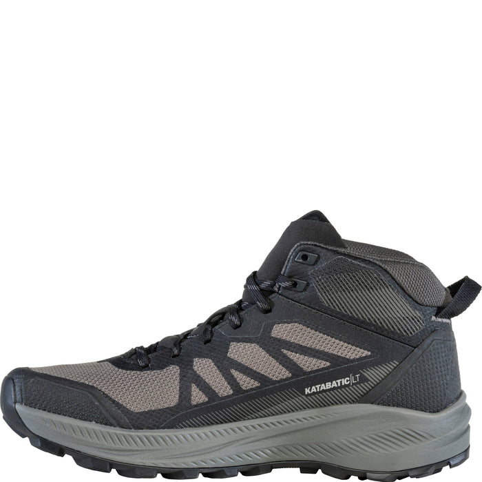 Oboz Men's Katabatic LT Mid GTX Waterproof in Black Sea, inside view
