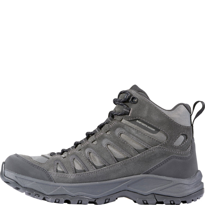 Oboz Men's Sawtooth Ascent Mid Waterproof in Charcoal, inside view