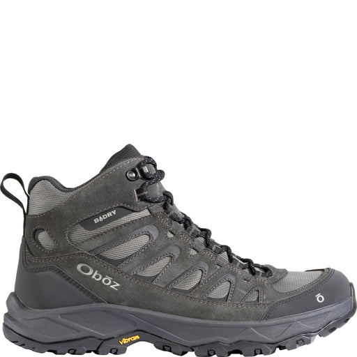 Oboz Men's Sawtooth Ascent Mid Waterproof in Charcoal, outside view
