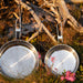 Primus CampFire Frying Pan 21 cm in use over a campfire