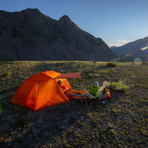 Big Agnes Copper Spur UL tent pitched in camp