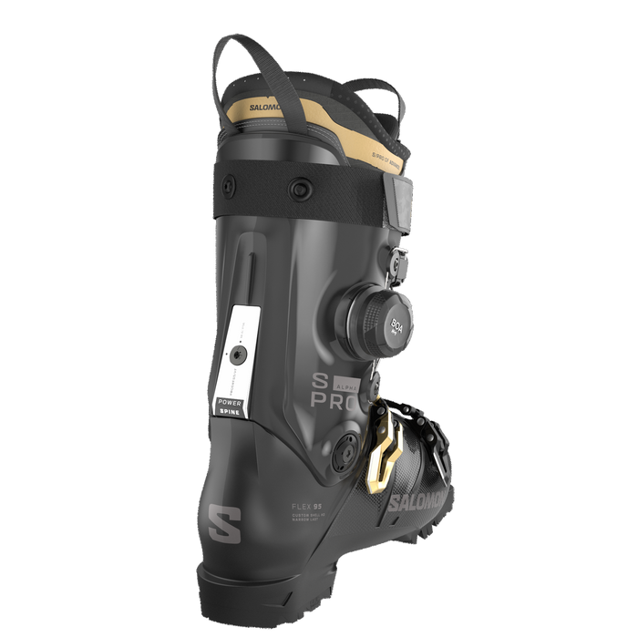 Salomon S/Pro Alpha C BOA 95 W Ski Boots, Black / Gold Met. / Dark Grey Met.