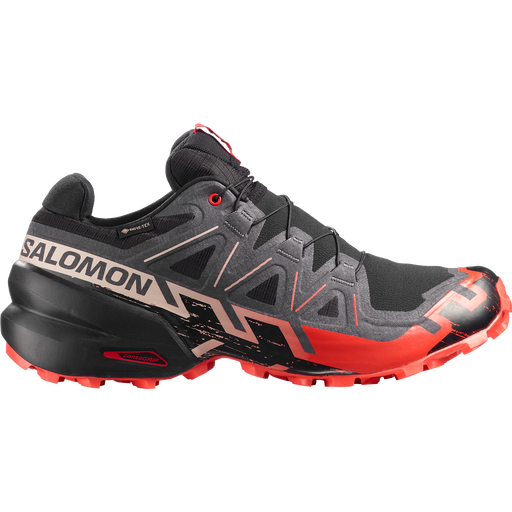Salomon Speedcross 6 GTX Men's, Black/Fiery Red/Almond Milk