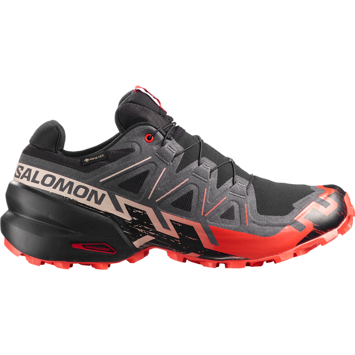 Salomon Speedcross 6 GTX Men's, Black/Fiery Red/Almond Milk