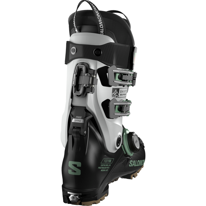 Salomon Shift Supra S BOA 120 Ski Boots, Black / Cool Gray 5 / Shale Green