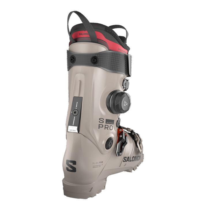 Salomon S/Pro Alpha C BOA 110 Ski Boots, Roasted Cashew / Black / Samba Met.
