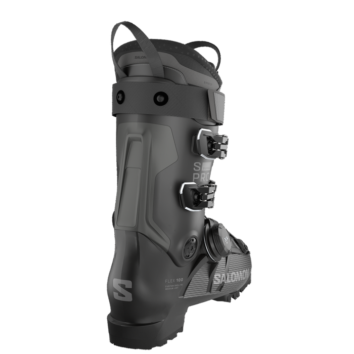 Salomon S/Pro Supra S BOA 100 Ski Boots, Black / Beluga Met. / Dark Grey Met.