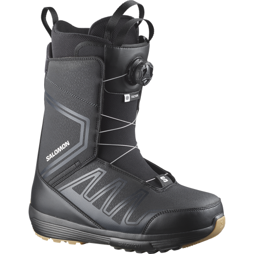 Salomon Faction BOA 2027 men's snowboard boot in black, outside view