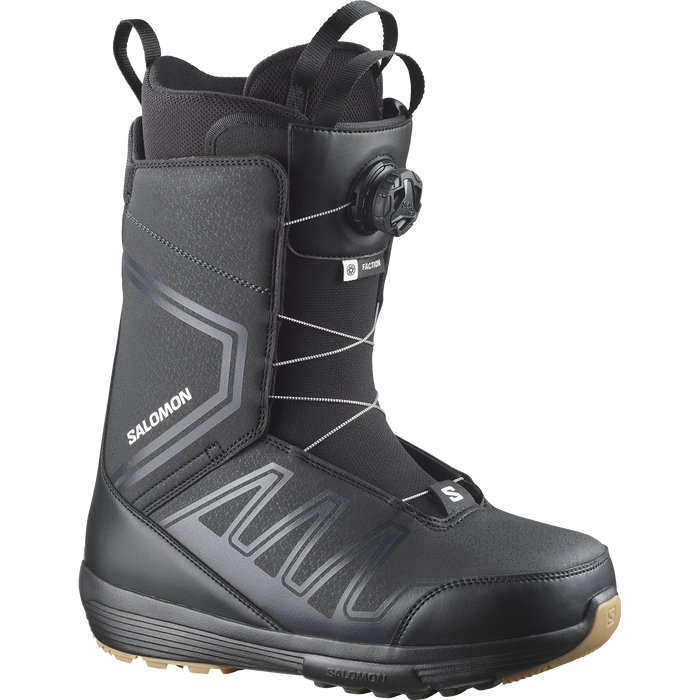 Salomon Faction BOA 2027 men's snowboard boot in black, outside view