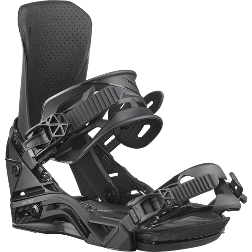 Salomon District 2027 snowboard binding in black, highback detail
