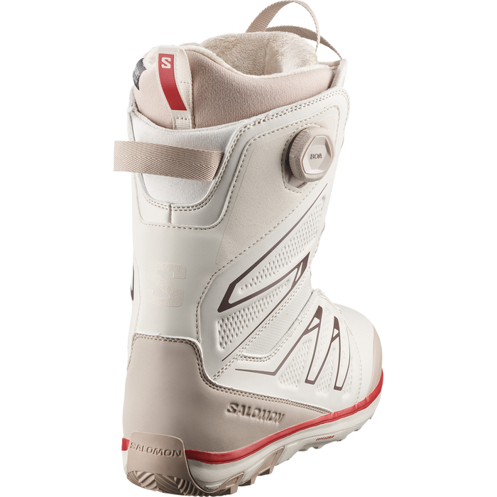Salomon Ivy BOA SJ women's snowboard boot in Almond Milk, BOA dial detail
