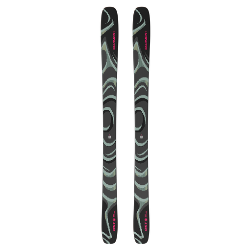 Salomon QST 100 skis, Black / Iceberg Green / Equipe Red