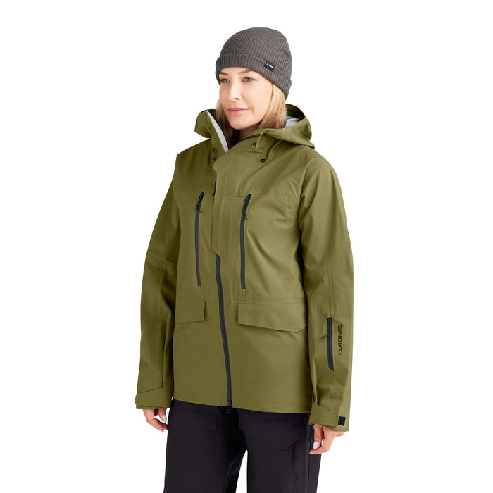 Dakine Women's Sender Stretch 3L Jacket in Earth Green