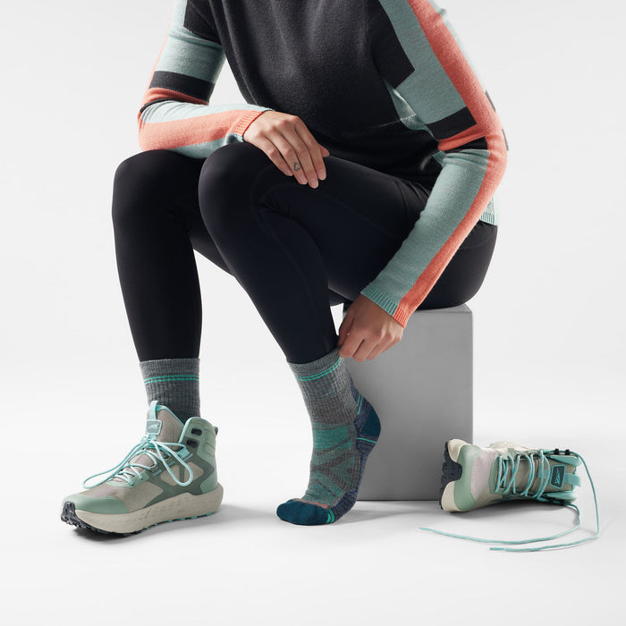 Smartwool Women's Hike Mid Crew Socks in Medium Gray, alternate view