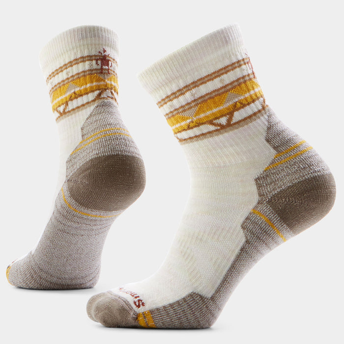 Smartwool Women's Hike Zig Zag Valley Mid Crew Socks in Moonbeam