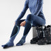 Smartwool Women's Ski Extra Stretch Over The Calf Socks in Nightfall Blue, alternate view
