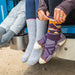 Smartwool Women's Hike Mountain Moon Crew Socks in Purple Iris, detail
