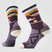 Smartwool Women's Hike Mountain Moon Crew Socks in Purple Iris