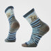 Smartwool Hike Bear Stripe Mid Crew Socks in Twilight Blue