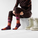 Smartwool Women's Snowboard Twilight Vista Over The Calf Socks in Purple Iris, alternate view