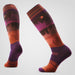 Smartwool Women's Snowboard Twilight Vista Over The Calf Socks in Purple Iris