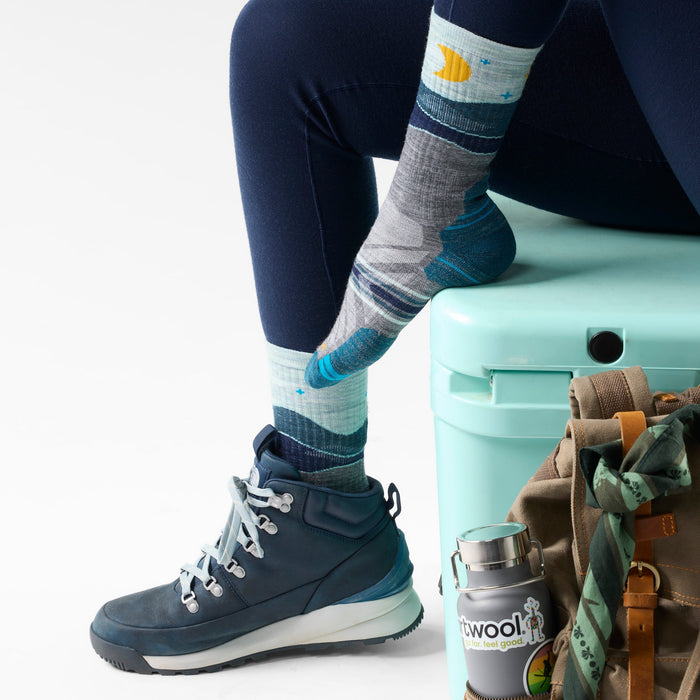 Smartwool Women's Hike Lunar Trek Crew Socks in Medium Gray, alternate view