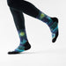 Smartwool Trail Run Treeline Print Crew Socks in Deep Navy, alternate view