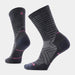 Smartwool Women's Run Pattern Crew Socks in Charcoal