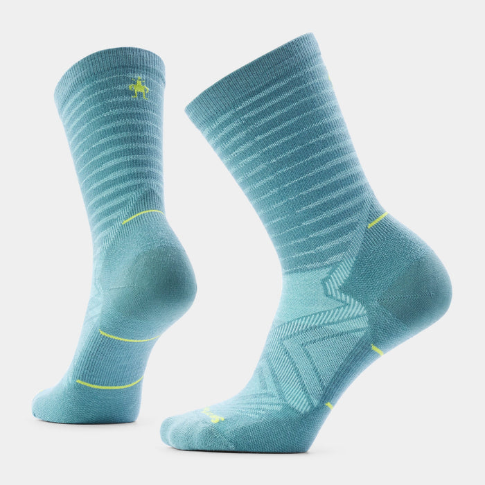 Smartwool Women's Run Pattern Crew Socks in Dusty Teal