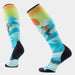 Smartwool Women's Ski Steep Days Print Over the Calf Socks in Serene Blue