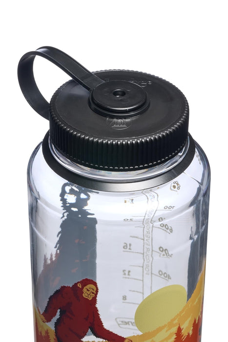 Nalgene Mythical Creatures bottle, wide mouth opening from above