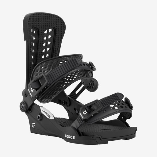 Union Force Classic snowboard binding in Black, front view