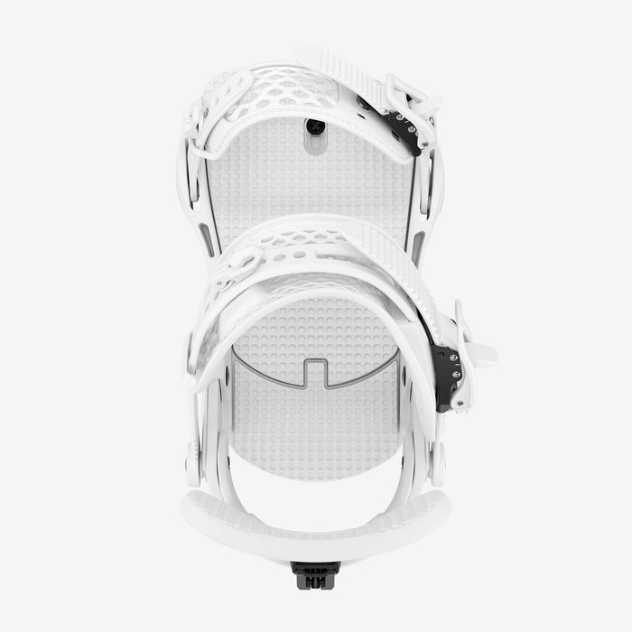 Union Force Classic snowboard binding in White, top view