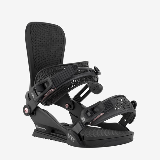 Union Juliet snowboard binding in Black, front view