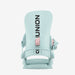 Union Juliet snowboard binding in Ice Blue, rear view