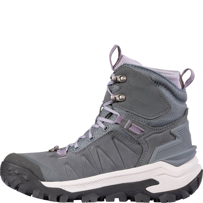 Oboz Women's Bangtail Mid Insulated Waterproof in Slate, inside view