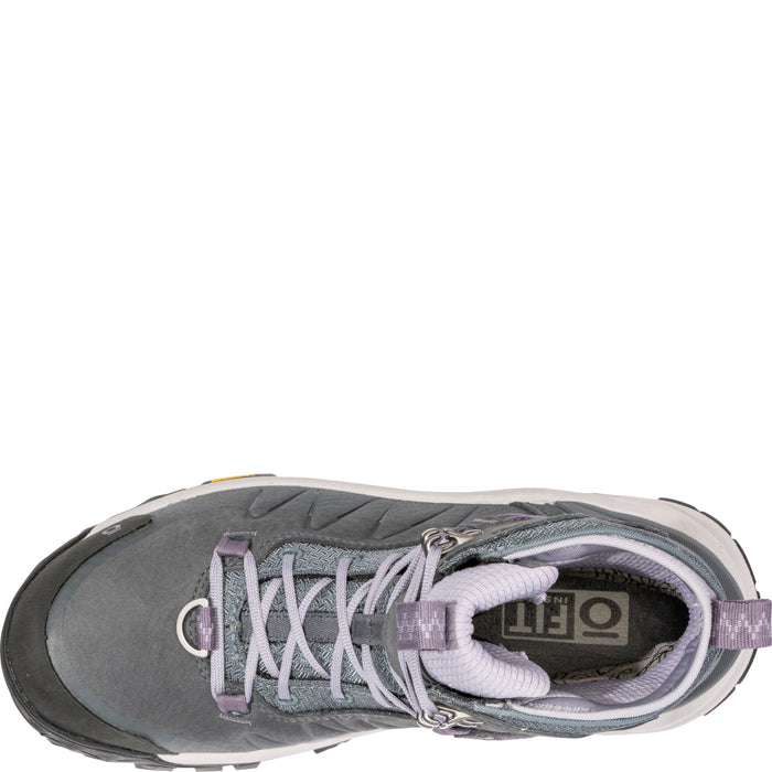 Oboz Women's Bangtail Mid Insulated Waterproof in Slate, top view