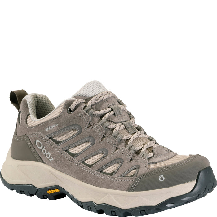 Oboz Women's Sawtooth Ascent Low Waterproof in Rockfall, angled view