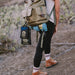 Microfiber Camp Towel on a backpack