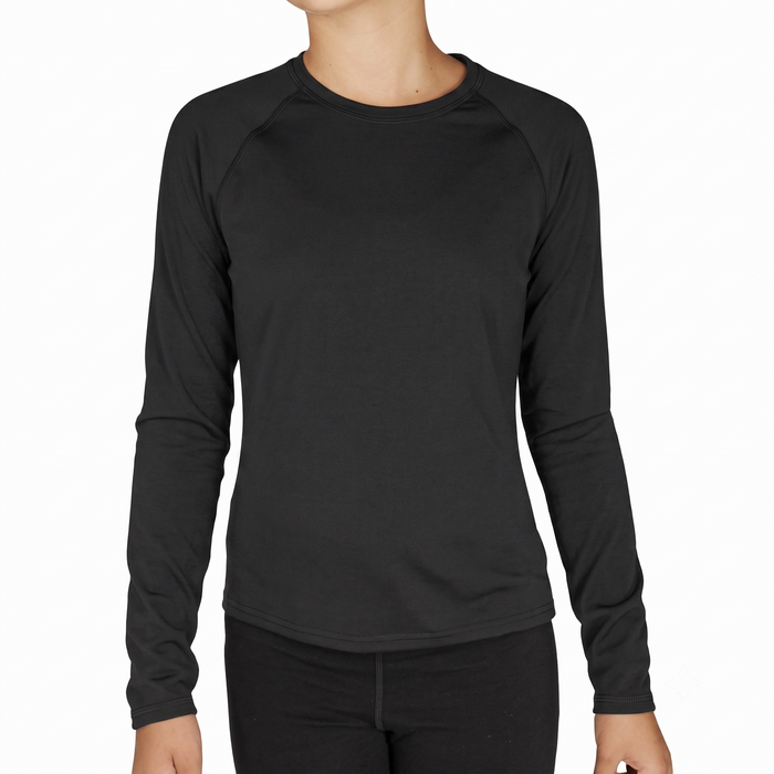 Hot Chillys Youth Pepper Skins Crewneck, Black