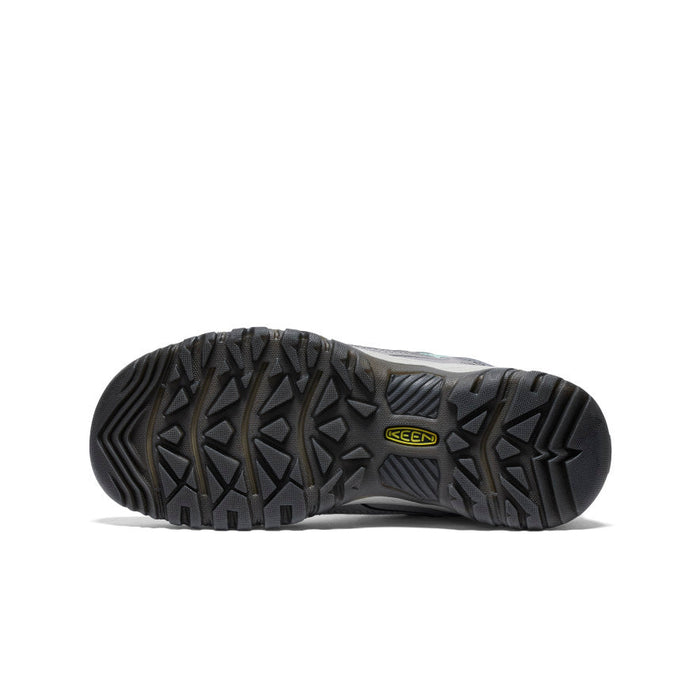 KEEN Women's Targhee IV Waterproof Hiking Shoe in Alloy/Granite Green, KEEN.RUGGED outsole