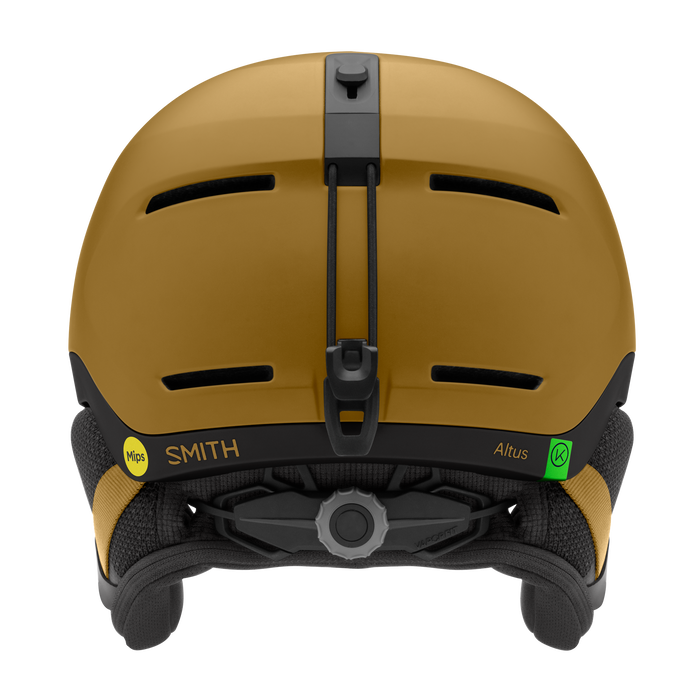 Smith Altus Mips helmet, Matte Coyote, back view