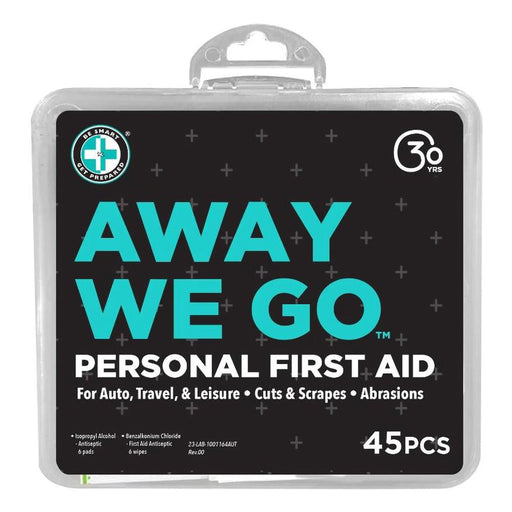 Be Smart Get Prepared AWAY WE GO FIRST AID-45 PIECE - Next Adventure