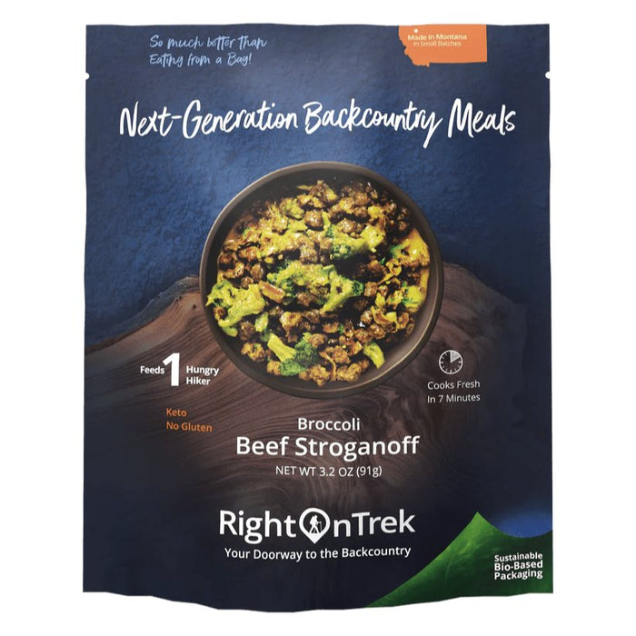 RightOnTrek BROCCOLI BEEF STROGANOFF - 2 SERVINGS - Next Adventure