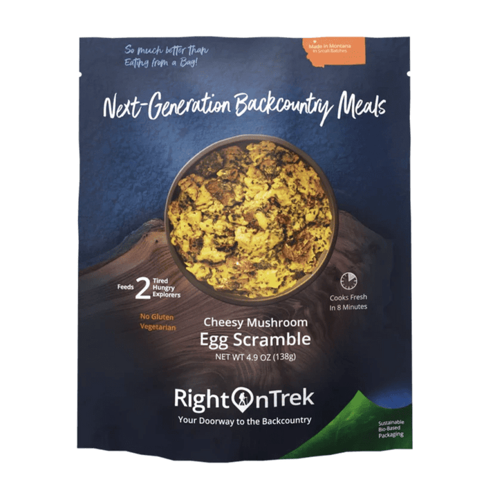 RightOnTrek CHEESY MUSHROOM EGG SCRAMBLE - 2 SERVINGS - Next Adventure