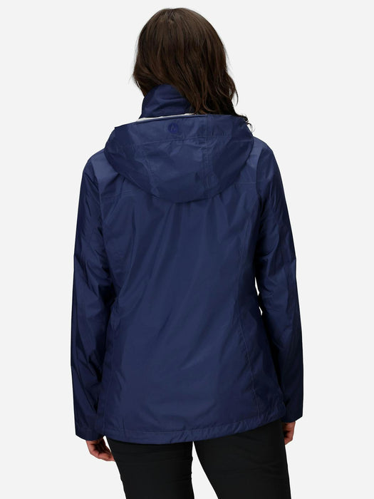Marmot Women's PreCip Eco Rain Jacket in Arctic Navy, detail