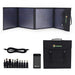 100W Foldable Solar Panel Kit with power bank, cable, connector tips and case