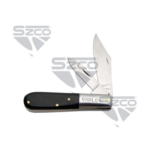 SZCO 3.5 inch two blade horn Barlow pocket knife
