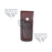 SZCO 5 inch brown printed leather knife sheath